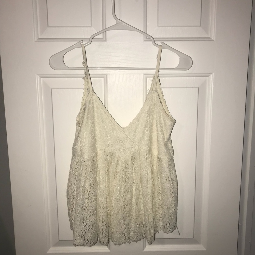 TJ Maxx | Cream lace baby doll tank | Medium